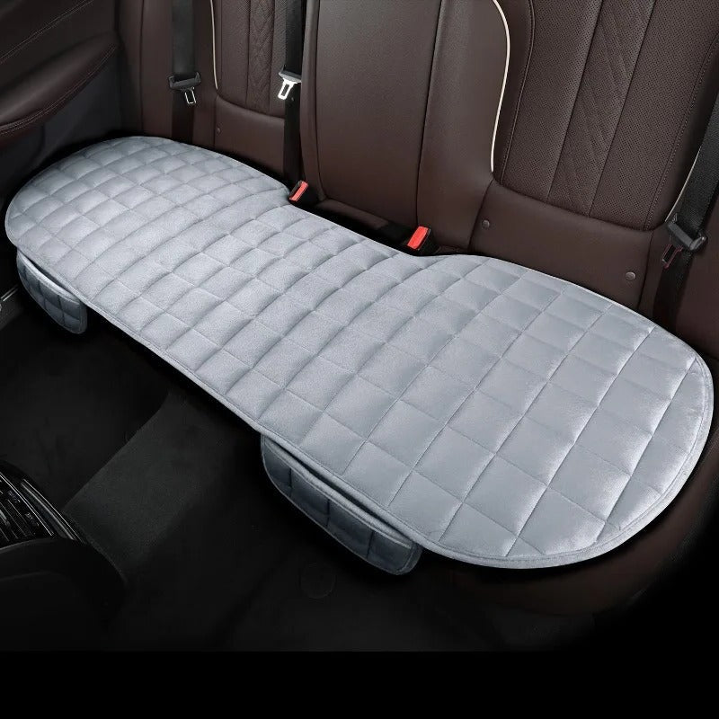 Backseat Cushion with Layered Foam and Adjustable Straps, Velvet Cover for Rear Seats
