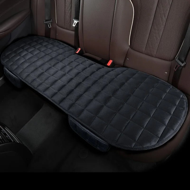 Backseat Cushion with Layered Foam and Adjustable Straps, Velvet Cover for Rear Seats