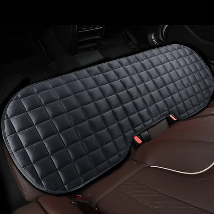 Backseat Cushion with Layered Foam and Adjustable Straps, Velvet Cover for Rear Seats
