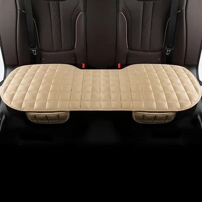 Backseat Cushion with Layered Foam and Adjustable Straps, Velvet Cover for Rear Seats