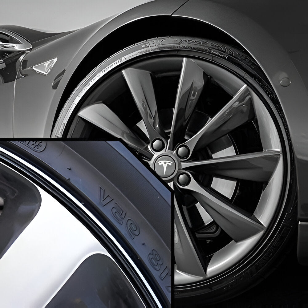 Wheel Rim Edge Protector with Self-Adhesive Backing and Low-Profile Design, 8-Meter Roll