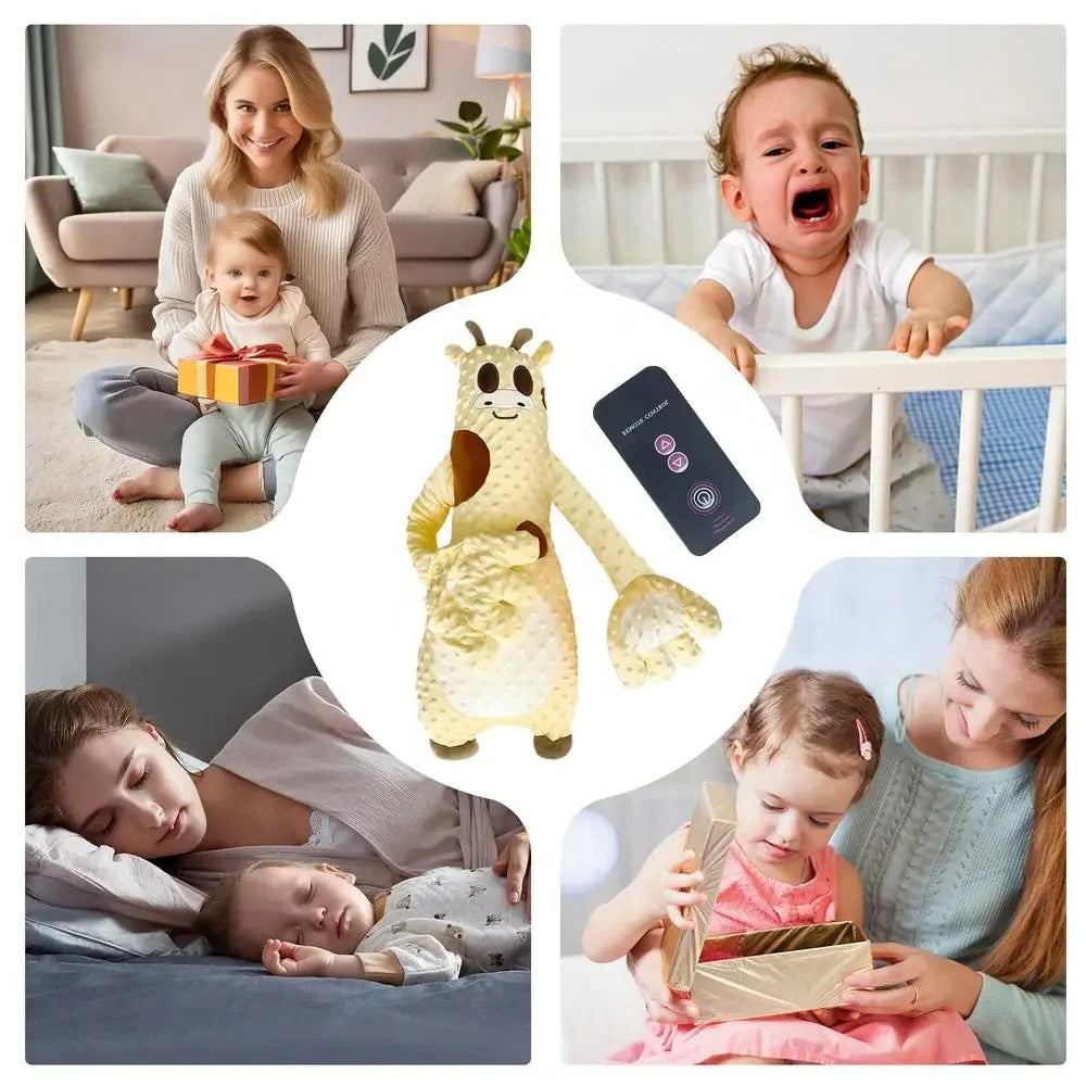 Baby Sleep Soother with Motorized Patting and Adjustable Remote, Rechargeable