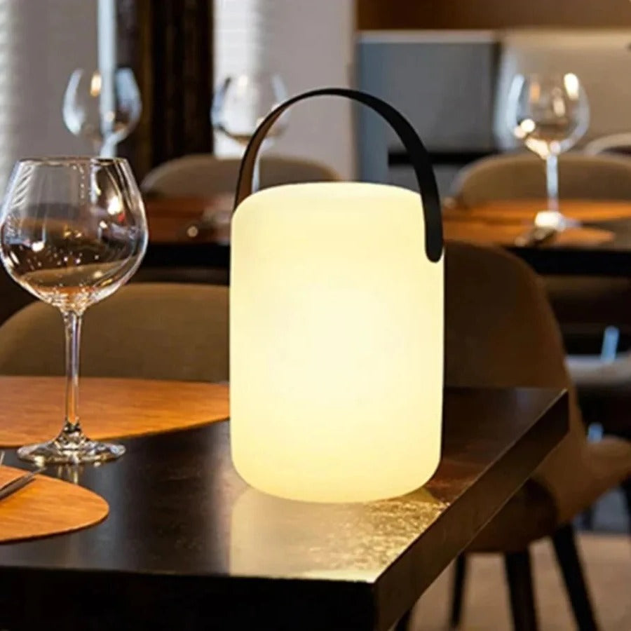 LED Table Lamp with Rechargeable Battery and Splash-Resistant Design, Remote Included