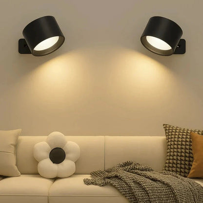 Wireless Rechargeable Wall Light with 360° Magnetic Swivel and Touch Controls, USB-C Zolana