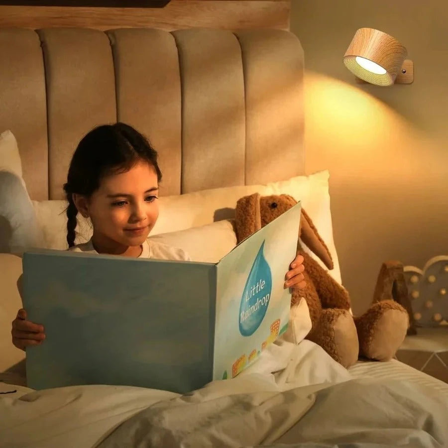 Wireless Rechargeable Wall Light with 360° Magnetic Swivel and Touch Controls, USB-C Zolana
