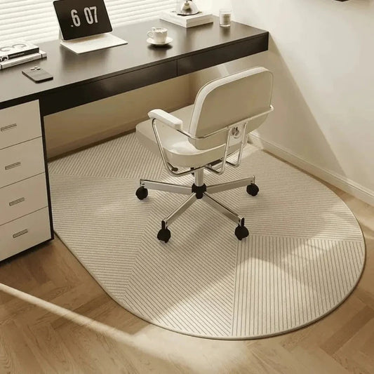 Chair Mat for Hard Floors with Non-Slip Backing and Short Pile Surface, Low-Profile Edge