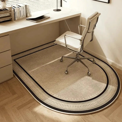 Chair Mat for Hard Floors with Non-Slip Backing and Short Pile Surface, Low-Profile Edge