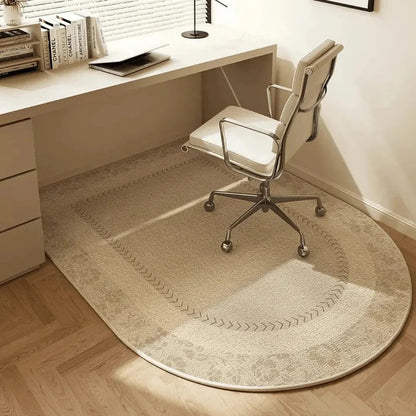 Chair Mat for Hard Floors with Non-Slip Backing and Short Pile Surface, Low-Profile Edge