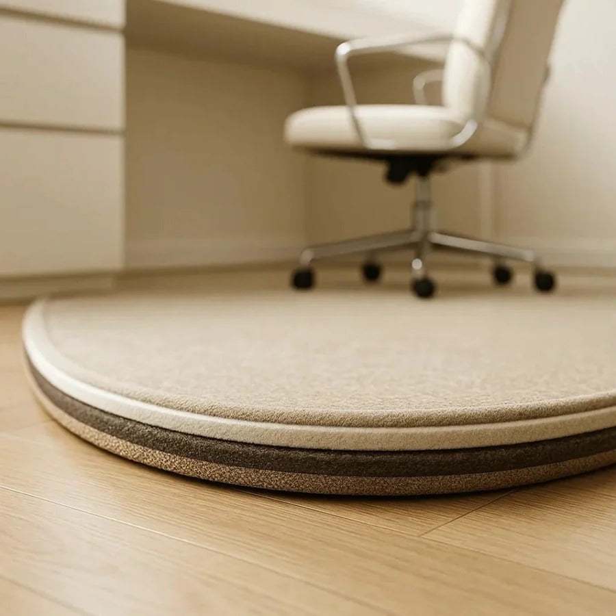 Chair Mat for Hard Floors with Non-Slip Backing and Short Pile Surface, Low-Profile Edge