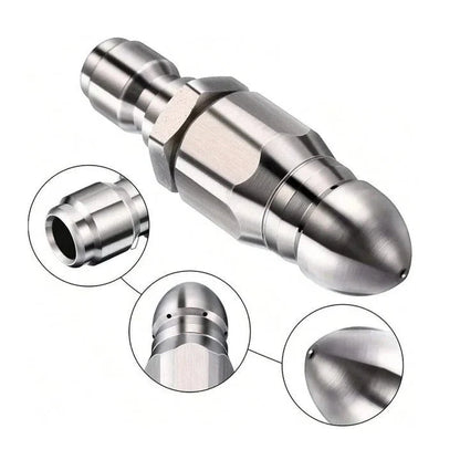 Pipe Cleaning Nozzle with Pointed Tip and High-Pressure Jet for Pressure Washers Zolana