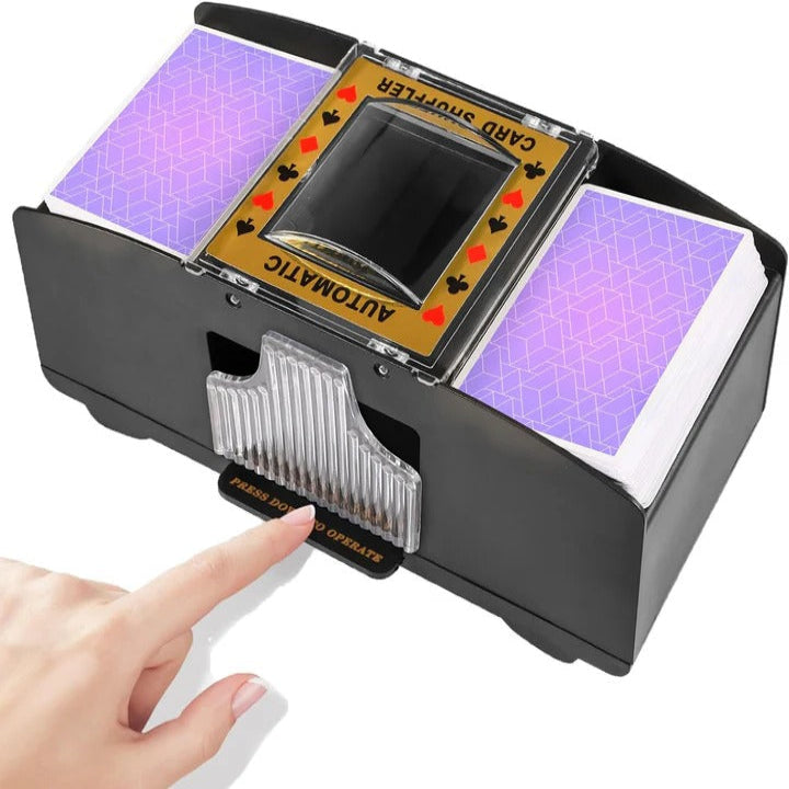 Automatic Card Shuffler with Battery Power and Two-Deck Capacity, Fits Standard Cards