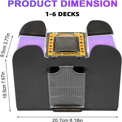 Automatic Card Shuffler with Battery Power and Two-Deck Capacity, Fits Standard Cards
