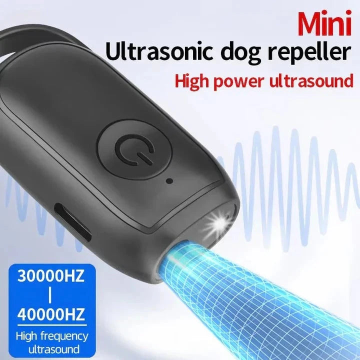 Ultrasonic Dog Deterrent with One-Button Activation and Pocket-Sized Design Zolana