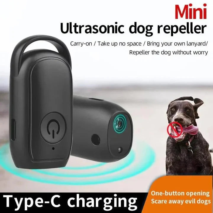 Ultrasonic Dog Deterrent with One-Button Activation and Pocket-Sized Design Zolana