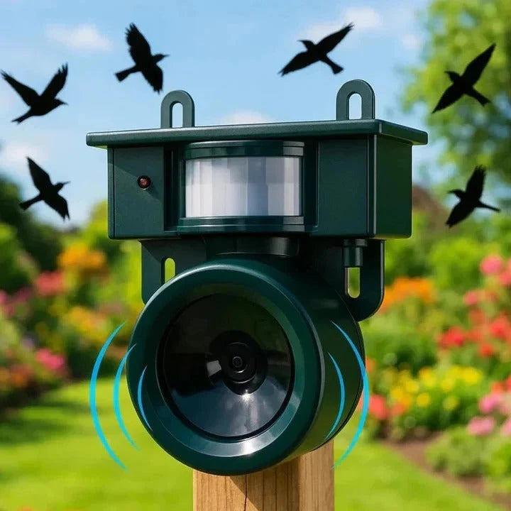 Motion Sensor Bird Deterrent with Sensitivity and Volume Control, Weather Resistant Zolana