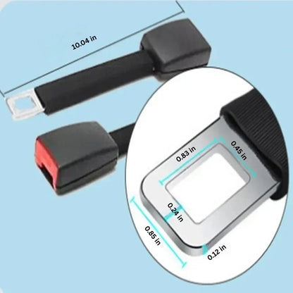Seat Belt Extender with 11-Inch Rigid Stem and Upright Receiver Holder, Toolless Install Zolana