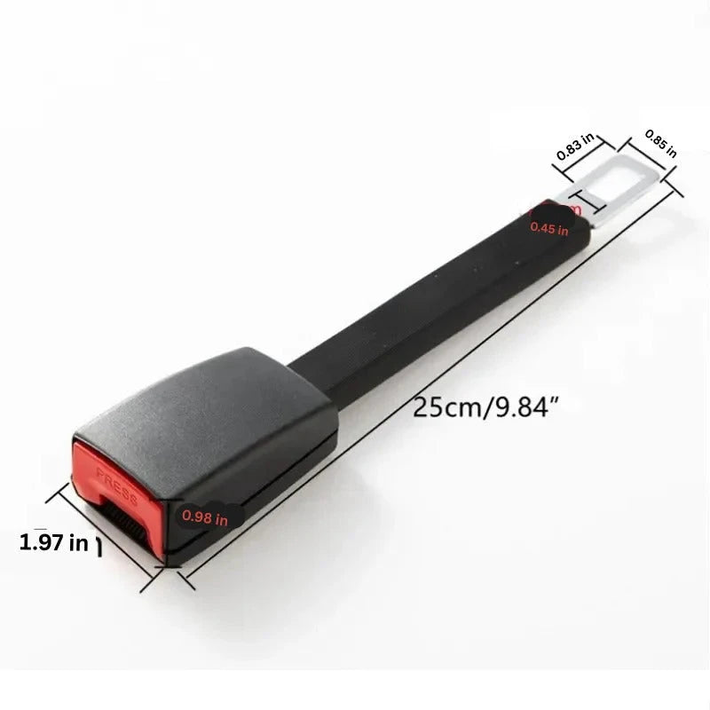 Seat Belt Extender with 11-Inch Rigid Stem and Upright Receiver Holder, Toolless Install Zolana