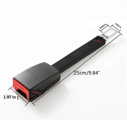 Seat Belt Extender with 11-Inch Rigid Stem and Upright Receiver Holder, Toolless Install Zolana
