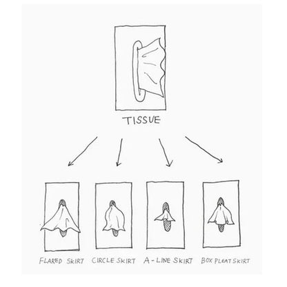 Skirt-Style Tissue Box Cover with Weighted Base and Fluttering Motion, Fits Standard Boxes Zolana