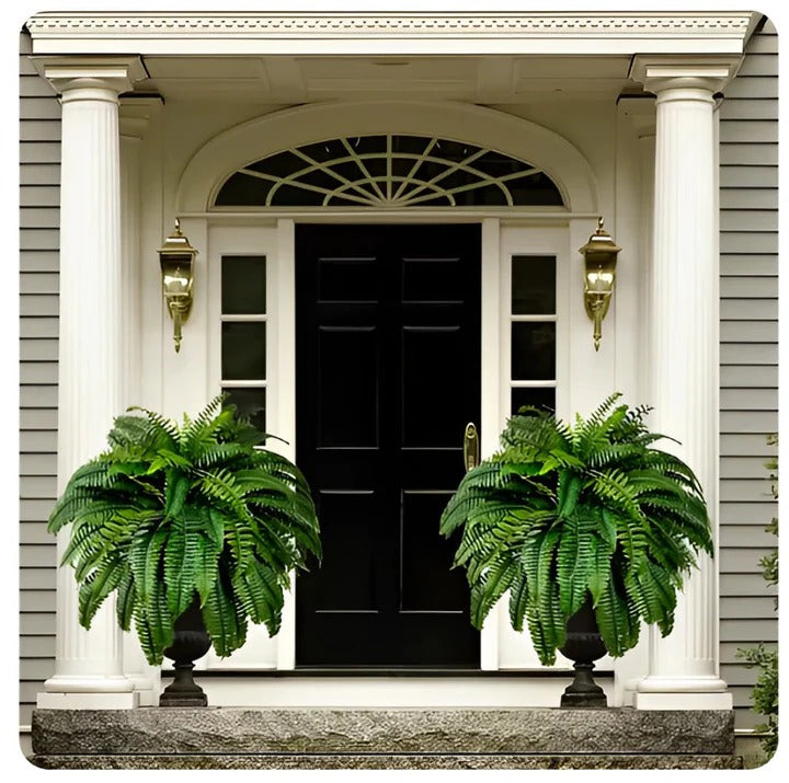 Artificial Boston Fern with UV-Stable Fronds and 18 Bendable Stems, Indoor or Patio
