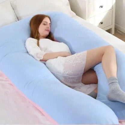 Full Body Pillow with U-Shaped Support and Adjustable Shredded Memory Foam, Removable Cover Zolana