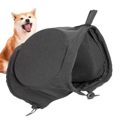 Dog Ear Protection with Hoodie Cover and Adjustable Pull Cord, Noise-Reducing Lining