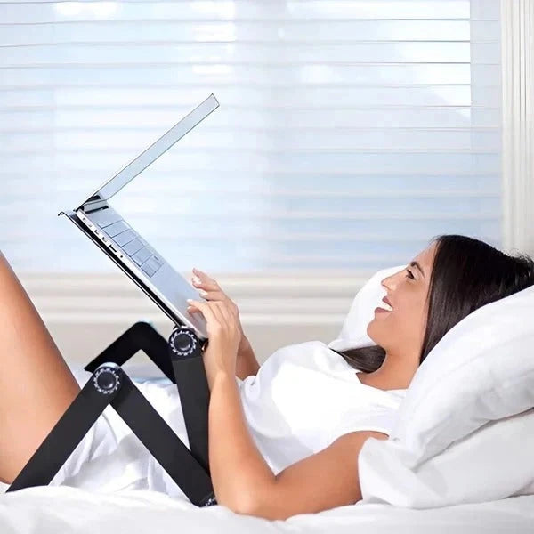 Adjustable Laptop Stand with 360° Rotating Legs and Detachable Mouse Pad, Aluminum Alloy Zolana