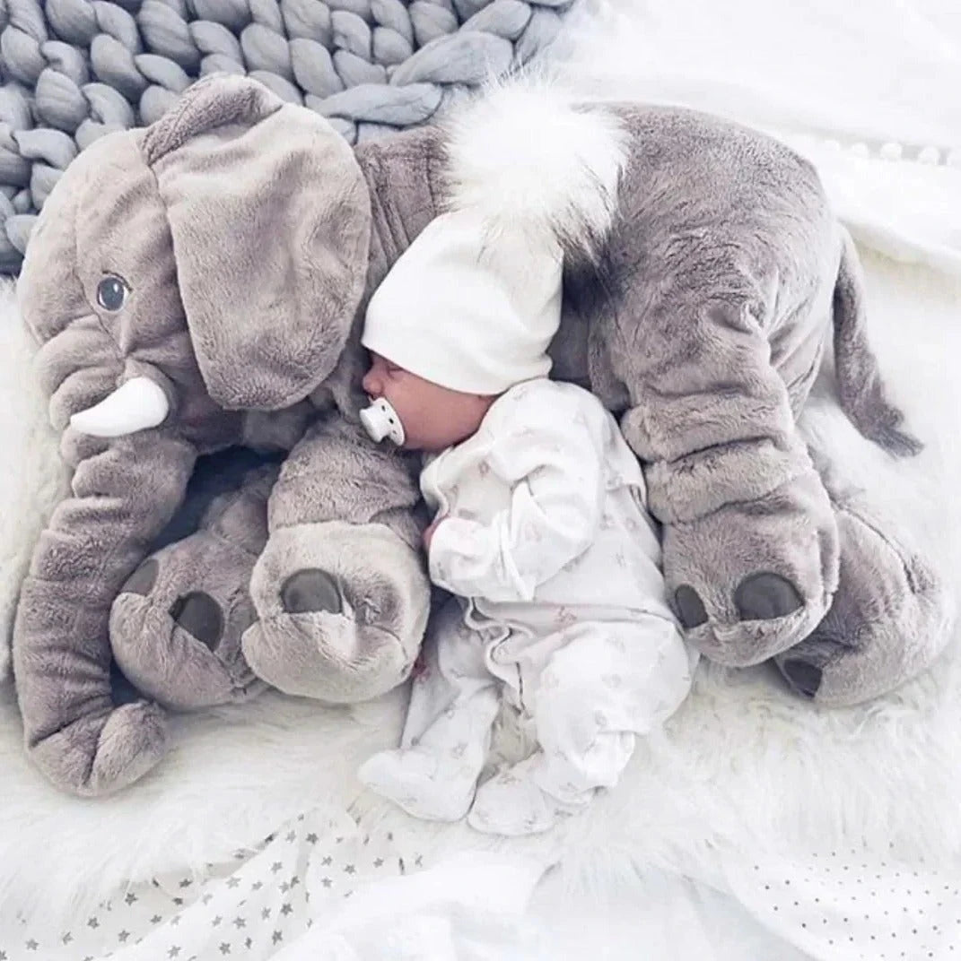 Elephant Plush Pillow for Babies with Supportive Shape and Soft Filling, Multiple Sizes Zolana