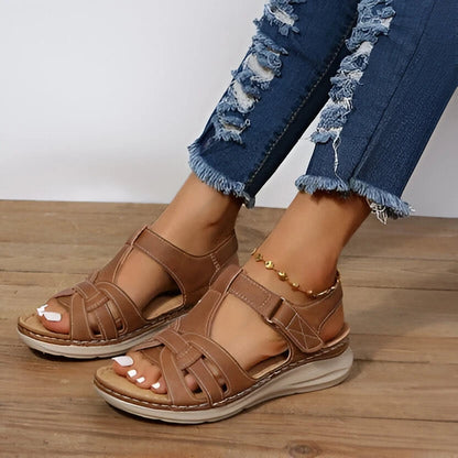 Women's Comfort Sandals with Contoured Support Footbed and Adjustable Straps, 1.5in Heel Zolana