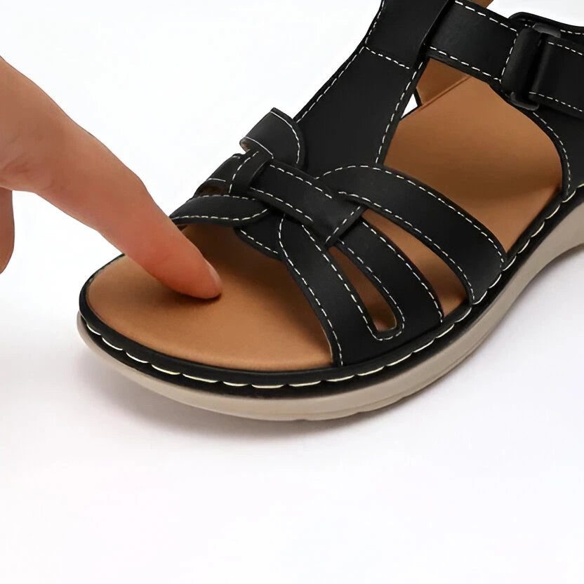 Women's Comfort Sandals with Contoured Support Footbed and Adjustable Straps, 1.5in Heel Zolana