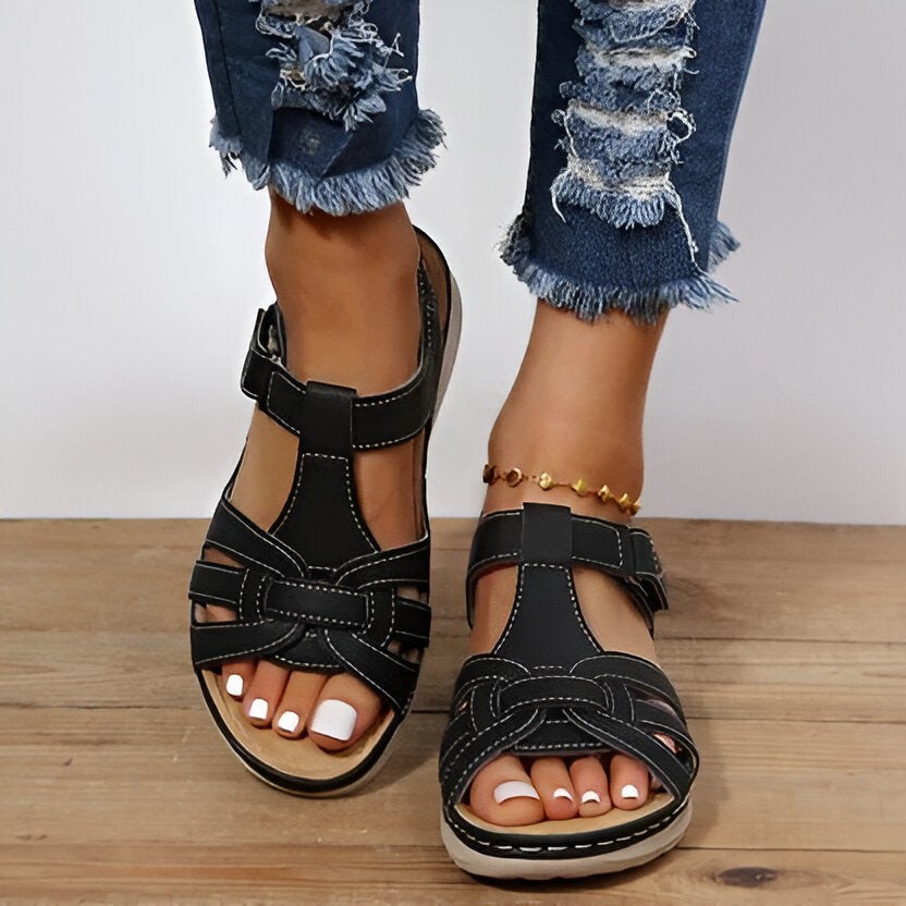 Orthotic Sandals with Contoured Footbed and Cushioning Midsole, Women's Adjustable Fit