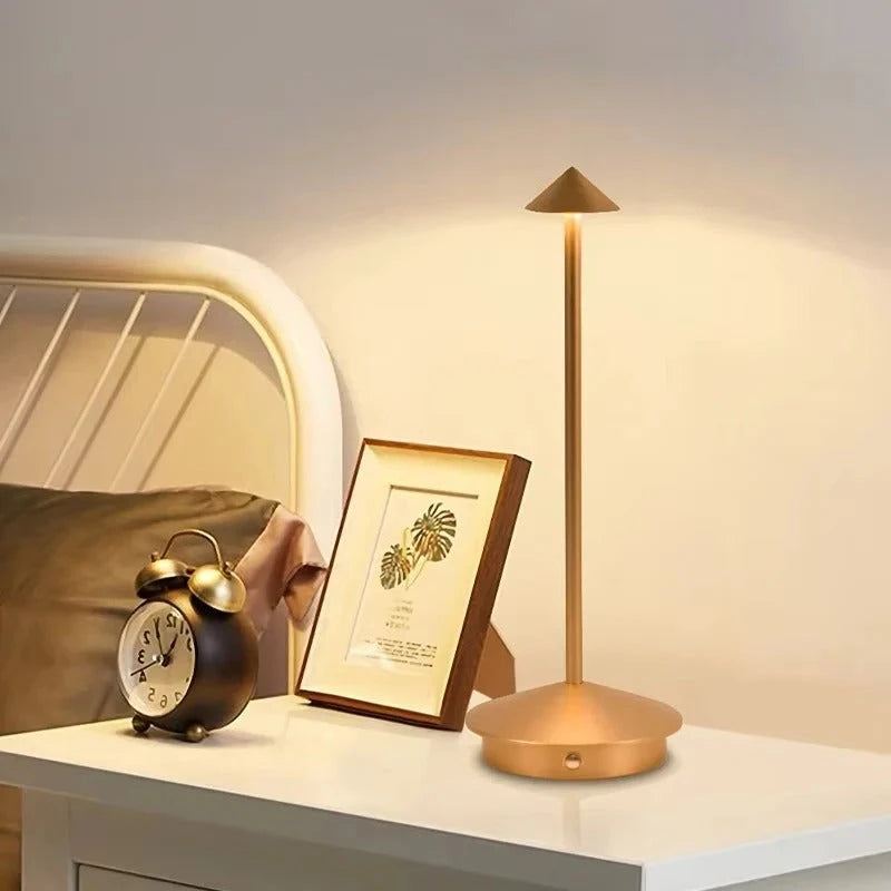 Rechargeable LED Desk Lamp with 3-Mode Color Settings and Touch Control, Compact Zolana