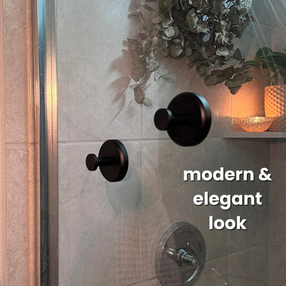 Suction Cup Hooks with Locking Lever and 15 lb Capacity for Glass, Tile, Metal