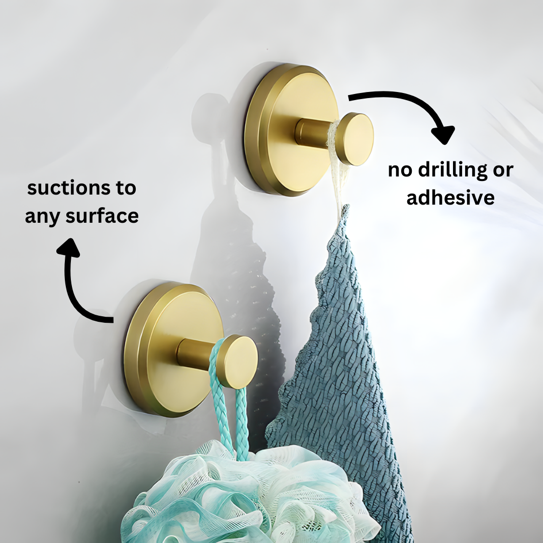 Suction Cup Hooks with No-Tool Lock and 15 Lb Capacity, Set of 4