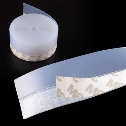 Door Seal Strip with Self-Adhesive Backing and Transparent Flexible Weatherstrip, 5m Length Zolana
