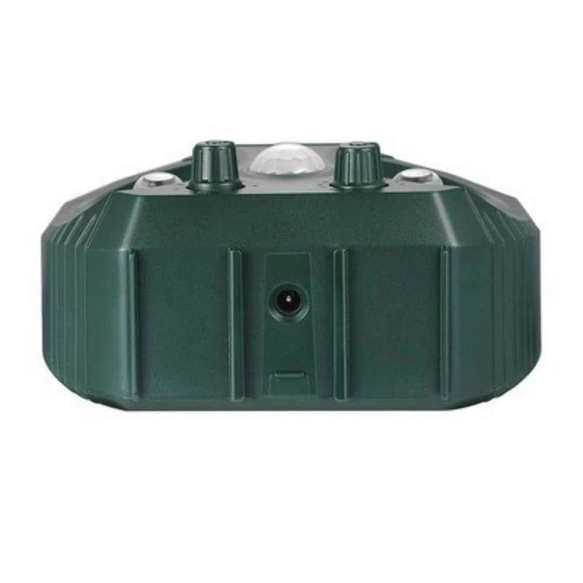 Motion Activated Animal Repellent with Ultrasonic Sound and Flashing Light, Solar Powered