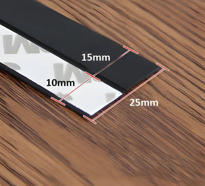 Door Draft Seal with Self-Adhesive Backing and Flexible Transparent Strip, 5m
