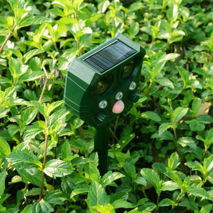 Ultrasonic Animal Repellent with Motion Sensor and Solar Power for Yard, 26 Ft Range