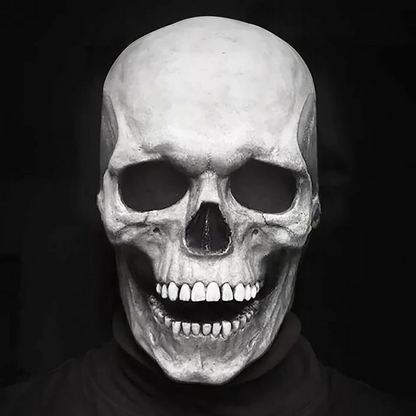 Full Head Skull Mask with Movable Jaw and Hyper Realistic Detail, Flexible Latex Zolana