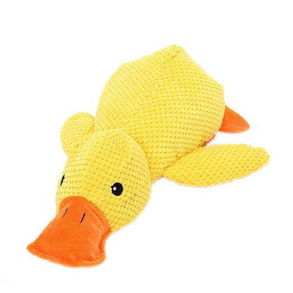 Plush Squeaky Dog Toy with Deep Low Quack and Soft Washable Body, 9.8 x 8.6 in Zolana