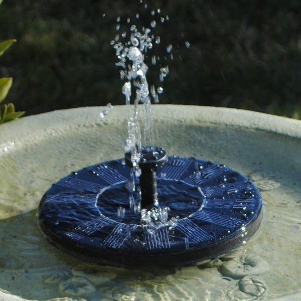 Floating Solar Fountain with Adjustable Nozzles and Quiet Pump, 7-Inch Diameter