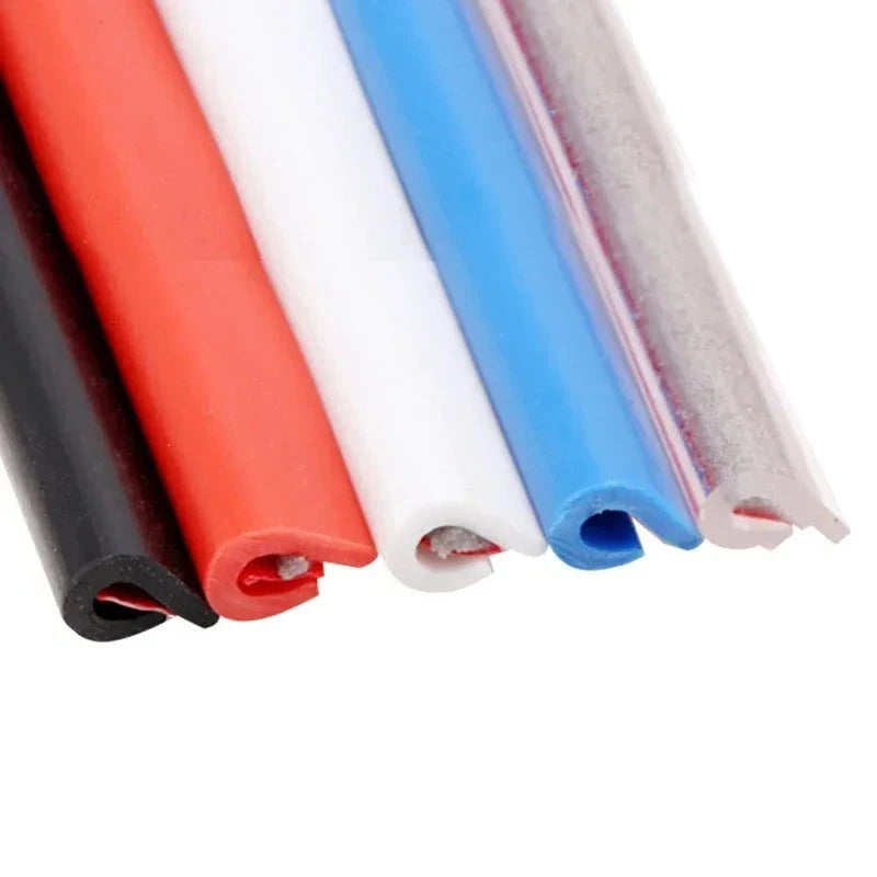 Car Door Edge Protector with U-Shaped Gripping Channel and Heat-Formable Thermoplastic, 16.4-Foot Length Zolana