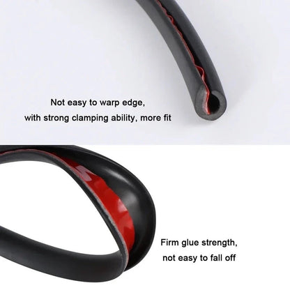 Car Door Edge Protector with U-Shaped Gripping Channel and Heat-Formable Thermoplastic, 16.4-Foot Length Zolana