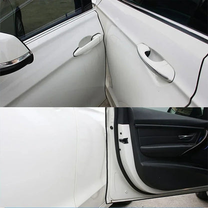 Door Edge Protector Strip with U-Channel Grip and Weather-Resistant Polymer, 16.4 Ft