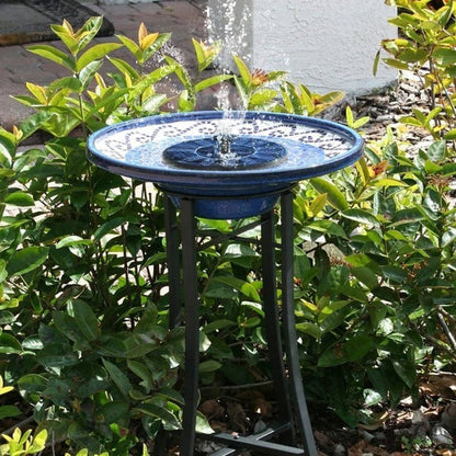 Solar Fountain with Four Spray Patterns and Toolless Setup, 7-Inch Floating Solar Pump