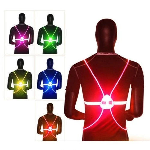 LED Safety Vest with 360° Fiber Optic Glow and Adjustable Fit, USB Rechargeable Zolana