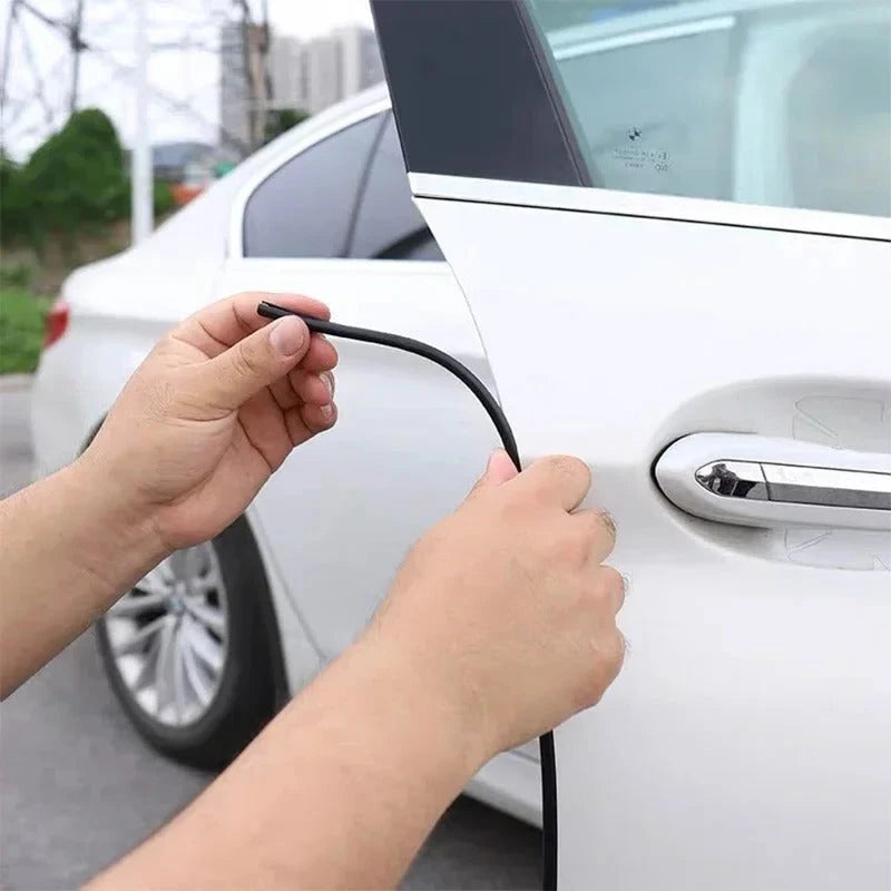 Car Door Edge Protector with U-Shaped Gripping Channel and Heat-Formable Thermoplastic, 16.4-Foot Length Zolana