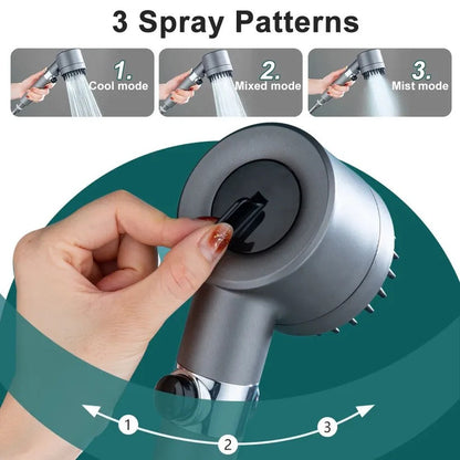 High Pressure Shower Head with 9-Layer Filtration and Push-Button Flow Pause, Water-Saving