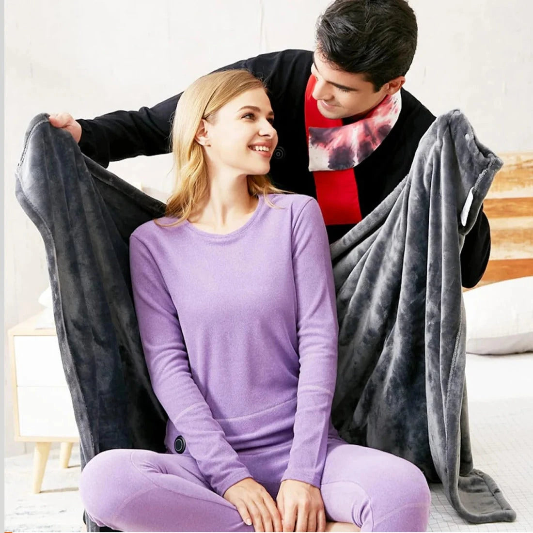 Heated Shawl with USB Power and Removable Washable Cover, 3 Heat Levels Zolana