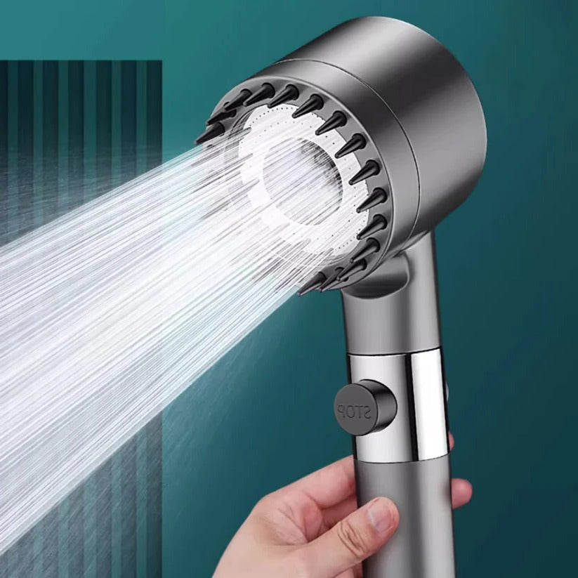 High Pressure Shower Head with 9-Layer Filtration and Push-Button Flow Pause, Water-Saving